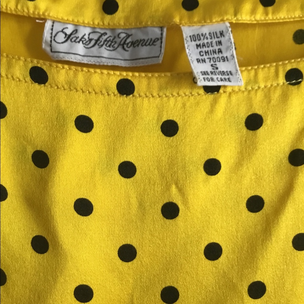 Saks polka dot tank